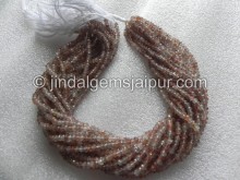 Copper Rutail Faceted Roundelle Shape Beads